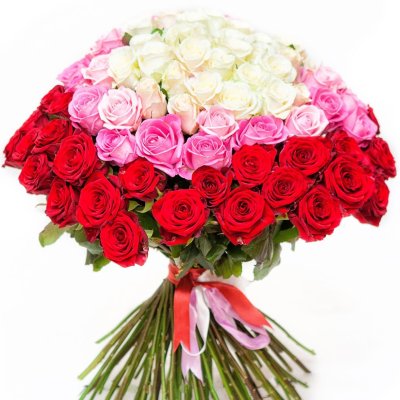 Mega-Strauß aus drei Rosen